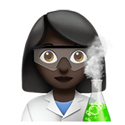 👩🏿‍🔬 Emoji Científica: Tono De Piel Oscuro en Apple iOS 13.3.