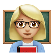 👩🏼‍🏫 Emoji Professora: Pele Morena Clara na Apple iOS 13.3.