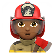 Emoji 🧑🏾‍🚒 Pompiere: Carnagione Abbastanza Scura su Apple iOS 13.3.
