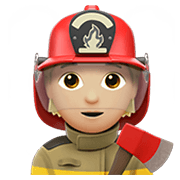 🧑🏼‍🚒 Emoji Feuerwehrmann/-frau: mittelhelle Hautfarbe Apple iOS 13.3.