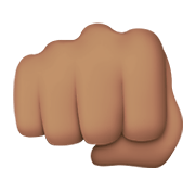 Emoji 👊🏽 Pugno Chiuso: Carnagione Olivastra su Apple iOS 13.3.