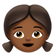 👧🏾 Emoji Mädchen: mitteldunkle Hautfarbe Apple iOS 13.3.