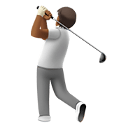 🏌🏾 Emoji Golfista: Tono De Piel Oscuro Medio en Apple iOS 13.3.