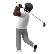 🏌🏿 Emoji Golfista: Pele Escura na Apple iOS 13.3.