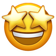 🤩 Emoji Cara Sonriendo Con Estrellas en Apple iOS 13.3.