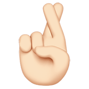 🤞🏻 Emoji Hand mit gekreuzten Fingern: helle Hautfarbe Apple iOS 13.3.