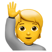 🙋 Emoji Persona Con La Mano Levantada en Apple iOS 13.3.