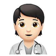 🧑🏻‍⚕️ Emoji Arzt/Ärztin: helle Hautfarbe Apple iOS 13.3.