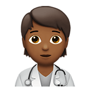 🧑🏾‍⚕️ Emoji Profesional Sanitario: Tono De Piel Oscuro Medio en Apple iOS 13.3.