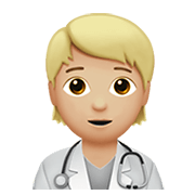 🧑🏼‍⚕️ Emoji Profissional De Saúde: Pele Morena Clara na Apple iOS 13.3.
