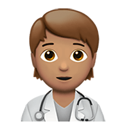 🧑🏽‍⚕️ Emoji Profesional Sanitario: Tono De Piel Medio en Apple iOS 13.3.