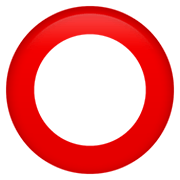 ⭕ Emoji Círculo Rojo Hueco en Apple iOS 13.3.