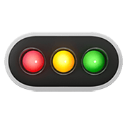 🚥 Emoji horizontale Verkehrsampel Apple iOS 13.3.