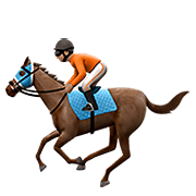 🏇🏽 Emoji Corrida De Cavalos: Pele Morena na Apple iOS 13.3.