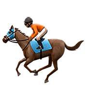 🏇🏾 Emoji Corrida De Cavalos: Pele Morena Escura na Apple iOS 13.3.