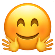 🤗 Emoji Gesicht mit umarmenden Händen Apple iOS 13.3.
