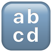 🔡 Emoji Eingabesymbol lateinische Kleinbuchstaben Apple iOS 13.3.