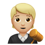 🧑🏼‍⚖️ Emoji Juez: Tono De Piel Claro Medio en Apple iOS 13.3.