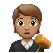 🧑🏽‍⚖️ Emoji Juiz No Tribunal: Pele Morena na Apple iOS 13.3.