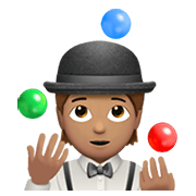Émoji 🤹🏽 Personne Qui Jongle : Peau Légèrement Mate sur Apple iOS 13.3.