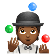 Emoji 🤹🏾 Persona Che Fa Giocoleria: Carnagione Abbastanza Scura su Apple iOS 13.3.