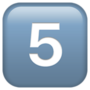 5️⃣ Emoji Teclas: 5 en Apple iOS 13.3.