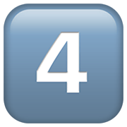 4️⃣ Emoji Teclas: 4 en Apple iOS 13.3.