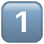 Émoji 1️⃣ Touches : 1 sur Apple iOS 13.3.