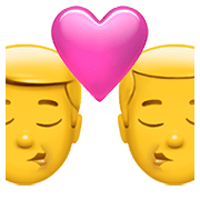 👨‍❤️‍💋‍👨 Emoji sich küssendes Paar: Mann, Mann Apple iOS 13.3.