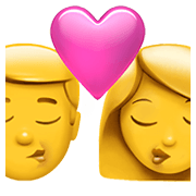 👩‍❤️‍💋‍👨 Emoji sich küssendes Paar: Frau, Mann Apple iOS 13.3.
