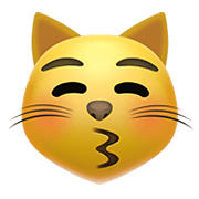 Émoji 😽 Chat Qui Fait Un Bisou sur Apple iOS 13.3.