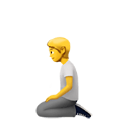 Emoji 🧎 Persona Inginocchiata su Apple iOS 13.3.