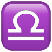 Emoji ♎ Segno Zodiacale Della Bilancia su Apple iOS 13.3.
