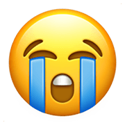 😭 Emoji Cara Llorando Fuerte en Apple iOS 13.3.