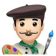 Emoji 👨🏻‍🎨 Artista Uomo: Carnagione Chiara su Apple iOS 13.3.