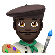 Emoji 👨🏿‍🎨 Artista Uomo: Carnagione Scura su Apple iOS 13.3.
