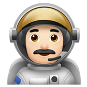 👨🏻‍🚀 Emoji Astronauta Hombre: Tono De Piel Claro en Apple iOS 13.3.