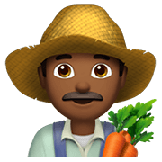 👨🏾‍🌾 Emoji Agricultor: Tono De Piel Oscuro Medio en Apple iOS 13.3.