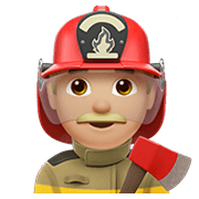 👨🏼‍🚒 Emoji Feuerwehrmann: mittelhelle Hautfarbe Apple iOS 13.3.