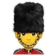 💂‍♂️ Emoji Guardia Hombre en Apple iOS 13.3.