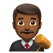Emoji 👨🏾‍⚖️ Giudice Uomo: Carnagione Abbastanza Scura su Apple iOS 13.3.
