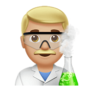 👨🏼‍🔬 Emoji Wissenschaftler: mittelhelle Hautfarbe Apple iOS 13.3.