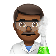 👨🏾‍🔬 Emoji Cientista Homem: Pele Morena Escura na Apple iOS 13.3.