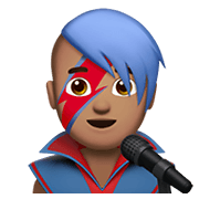 👨🏽‍🎤 Emoji Cantante Hombre: Tono De Piel Medio en Apple iOS 13.3.