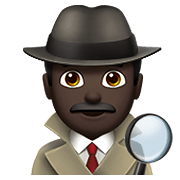 🕵🏿‍♂️ Emoji Detektiv: dunkle Hautfarbe Apple iOS 13.3.