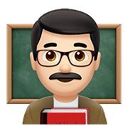 👨🏻‍🏫 Emoji Profesor: Tono De Piel Claro en Apple iOS 13.3.
