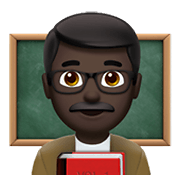 👨🏿‍🏫 Emoji Profesor: Tono De Piel Oscuro en Apple iOS 13.3.