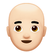 👨🏻‍🦲 Emoji Hombre: Tono De Piel Claro Y Sin Pelo en Apple iOS 13.3.