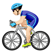 🚴🏻‍♂️ Emoji Homem Ciclista: Pele Clara na Apple iOS 13.3.