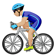 🚴🏼‍♂️ Emoji Homem Ciclista: Pele Morena Clara na Apple iOS 13.3.